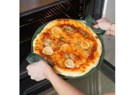 Formidable Ronde Antiaanbak Pizzaplaat voor Oven Varengroen 33 cm
