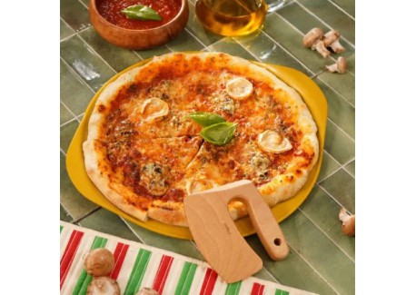 Formidable Ronde Antiaanbak Pizzaplaat voor Oven Mango geel 33 cm