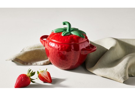 Aarbei Rond Mini Stoofpotje 58 cl Rood en Groen