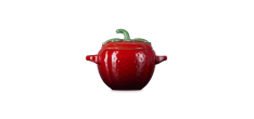 Fraise Mini Cocotte en Céramique Ronde 58 cl Rouge et Vert 
