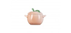 Perzik Rond Mini Stoofpotje 58 cl Pastel Koraal en Groen