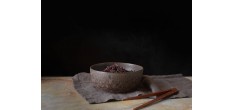 Mangosteen Coffret Bol et Mini Bol pour Poké Bowl Grès Brun + Baguette