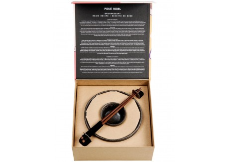 Mangosteen Set Kom en Mini-kom voor Poké Bowl Bruin + Houten Eetstokje