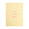 Voir la slide Torchon en Coton More Cheese Please Ligné Jaune et Blanc 50x70 cm 