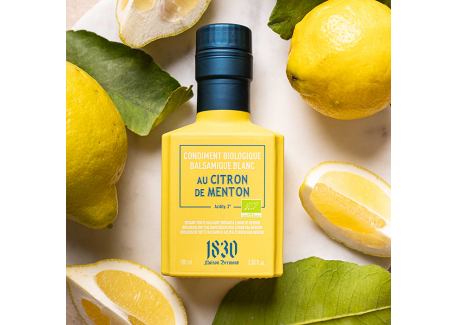 Vinaigre Balsamique Blanc de Modène au Citron de Menton Bio 100 ml 