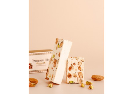 Nougats Tendres de Provence Blanc et Noir aux Amandes 180 g 
