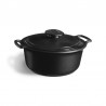 Zie dia Sublime +  Ronde Antiaanbak Ovenschaal van Keramiek 4 L (24 cm) Grijs
