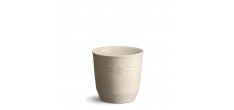 Grand Pot à Ustensiles en Céramique 2,2 L Argile Blanc Cassé 17x16 cm
