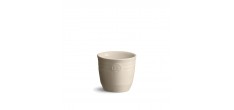 Petit Pot à Ustensiles en Céramique 0,9 L Argile Blanc Cassé 13x11,5 c