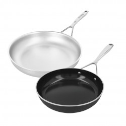 Set Poêles à Frire Silverline 7 Inox 28+Alu Plus 3 Ceraforce Antiadhés