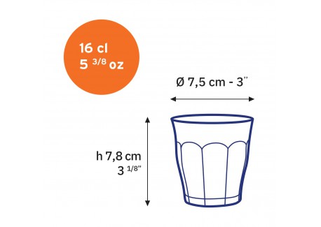 Picardie Bekerglazen 16 cl 7,8 cm