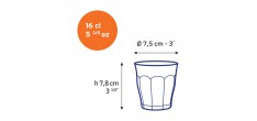 Picardie Bekerglazen 16 cl 7,8 cm