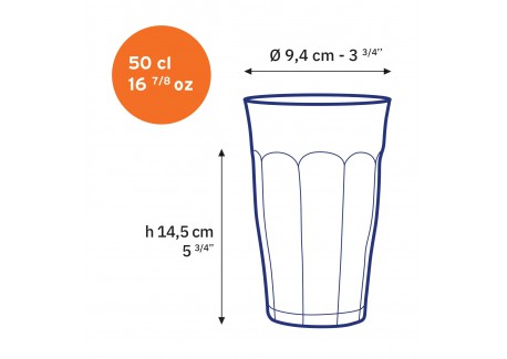 Picardie Bekerglazen 50 cl 14,5 cm