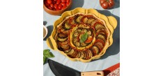 Formidable Plat à Tarte Rond Cannelé Jaune Mangue 29 cm Édition Limité