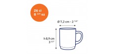 Versailles Kopjes 26 cl Diverse Kleuren (6 stuks)