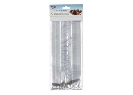Lot de 20 Sachets Transparents Cellophane 28x12 cm Attache Torsadée Do