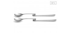 Set 2 Cuillères à Confiture avec Crochet Inox 22 cm 