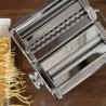 Zie dia Multipast + Design Handmatige Pastamachine Chroom + Accessoires
