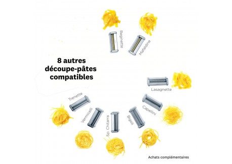 Multipast + Design Handmatige Pastamachine Chroom + Accessoires