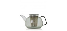 Yuna Théière en Verre Gris avec Filtre Inox 1,6 L 
