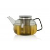 Zie dia Yuna Grijs Glazen Theepot Met RVS Filter 1,6 L