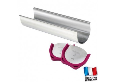 Moule à Bûche Inox Côtés Amovibles + Silicone 30 cm
