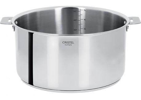 Casteline 5 Glanzende RVS braadpan 22 cm 4,3 L Afneembare handgrepen