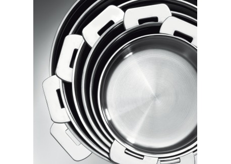 Casteline 5 Glanzende RVS braadpan 22 cm 4,3 L Afneembare handgrepen