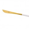 Voir la slide Goa Set Couverts 24 pcs Or Brossé Manche Blanc + Coffret en Bois