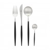 Voir la slide Goa Set Couverts 24 pcs Brossé Manche Noir + Coffret en Bois