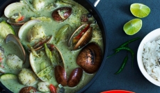 Curry Vert de Lotte et Coquillages