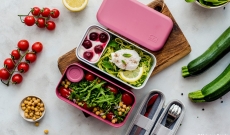 Lunchbox d'été : Pois Chiche, Spaghetti de Courgette & Fromage Blanc Cerises