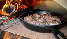 Bocconcini  au Taleggio, pancetta et courgettes