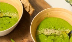 Velouté courgette mascarpone basilic