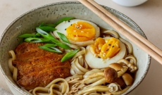 Soupe Ramen aux champignons shiitake