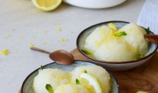 Sorbet au citron et menthe