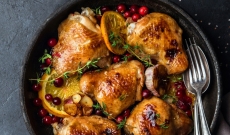Tajine de poulet à l’orange et aux airelles