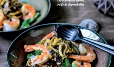 Aubergine et Crevettes 