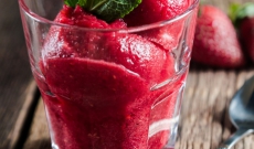 Sorbet fraise pastèque à l'extracteur de jus