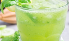 Limonade concombre basilic et citron