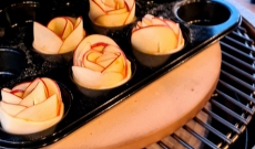 Tartelettes à la pomme en forme de rose au four ou au Big Green Egg