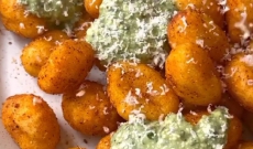 Gnocchi à l'Air Fryer, paprika et pesto genovese