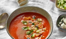 Gaspacho de tomates à la truffe d'été